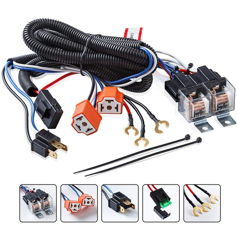 Greluma 1 Set 12V H4 Scheinwerfer Relais Kabelbaum Kit für