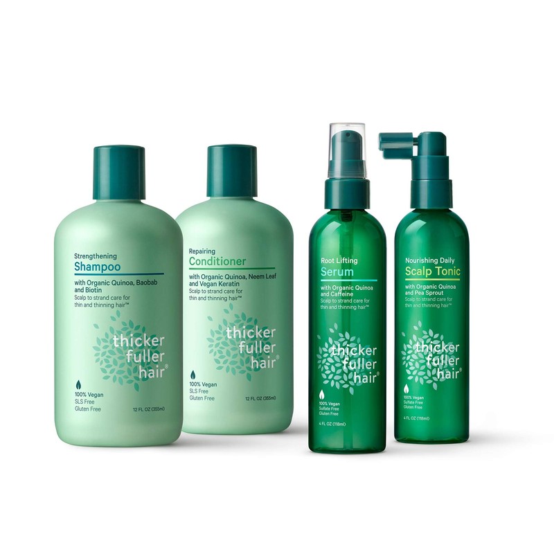 Thicker Fuller Hair Nourishing Daily Scalp Tonic, Green, 4 Fl