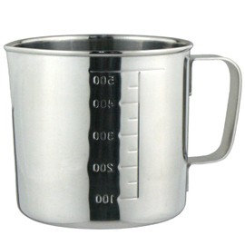 Nagao 800500 Tsubamesanjo Measuring Cup, 16.9 fl oz (500 ml), 18-8 Stainless Steel, Made in Japan