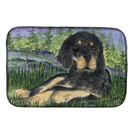 Caroline's Treasures SS8026DDM Gordon Setter Dish Drying Mat Absorbent Dish Drying Mat Pad for Kitchen Counter Dish Drainer Mat for Countertop, 14 x 21", Multicolor