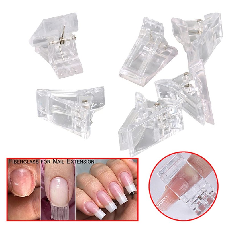 5PCS Nail Tips Clip Clamps for Poly Gel Quick Building