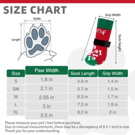 KOOLTAIL Non-Slip Dog Socks for Hardwood Floors, Dog Socks with Grippers for Hot/Cold Pavement, Outdoor Dog Shoes Booties&Paw Protector to Prevent Licking for Small Medium Large Senior Dogs, M