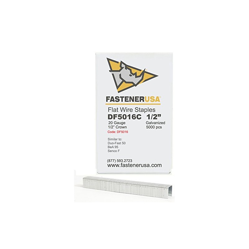 1/2" Leg x 1/2" Crown 20GA GALV 5016C Staples 5,000ct