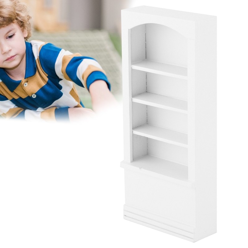 1:12 Dollhouse Miniature Wooden Bookcase Simulated Furniture Model Toy Accessory