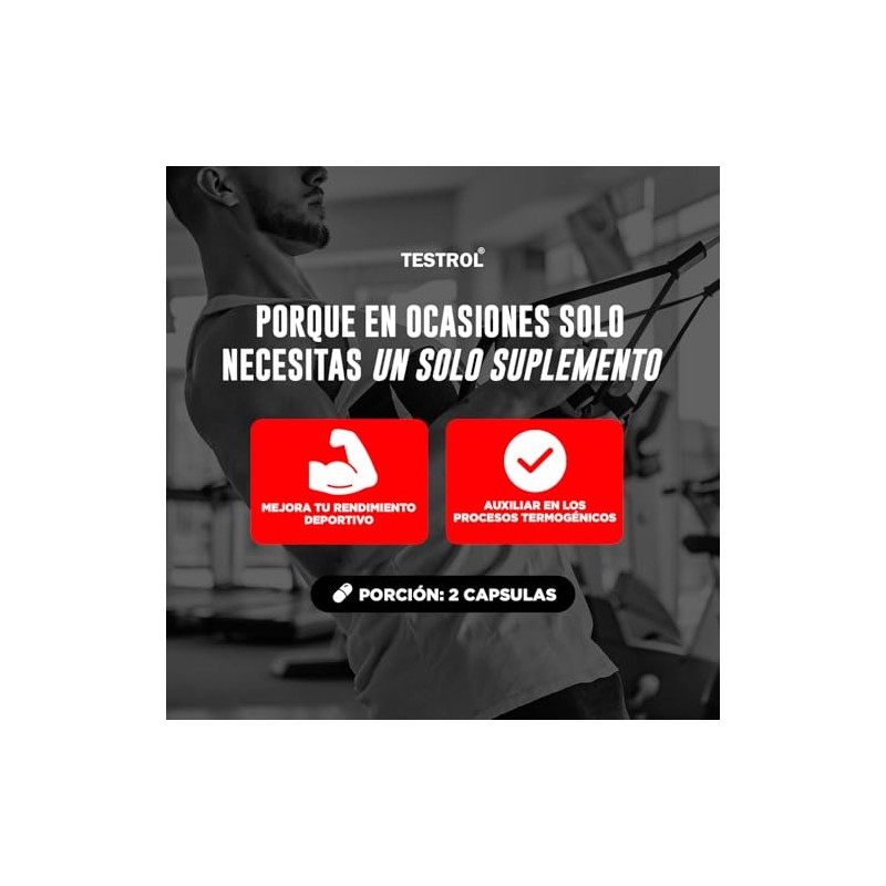 Testrol L-Carnitina Essential 1200 mg Apoyo al Rendimiento Fsico y