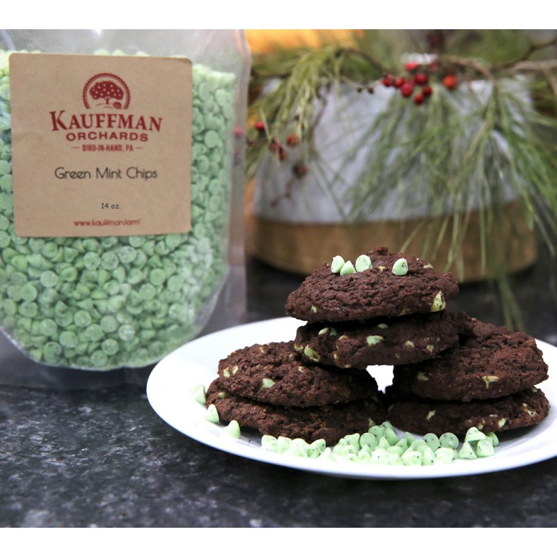 Kauffman Orchards Mint Drops, Green Cookie Baking Bits, 14 Ounce
