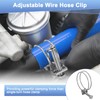 M METERXITY 6pcs Double Wire Hose Clamp 45-50mm 304 Stainless
