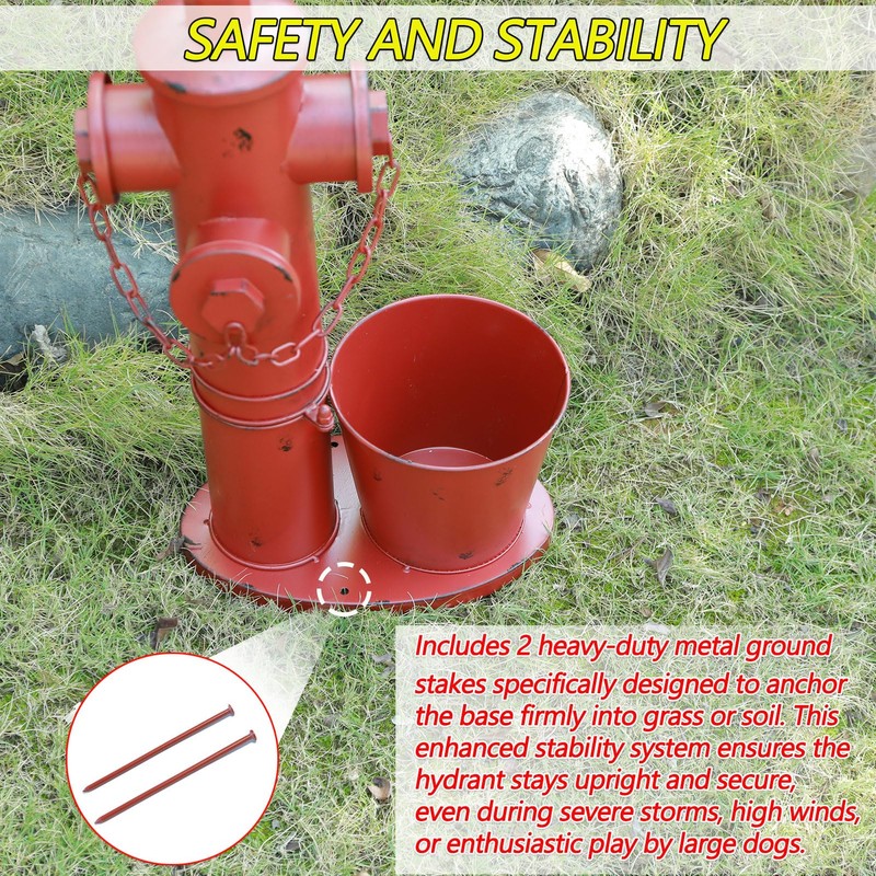 20.9"H Metal Fire Hydrant for Dogs to Pee On with