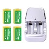 4PCS 3volt 300 mAh CR2 15270 Battery + Chargerl Rapid