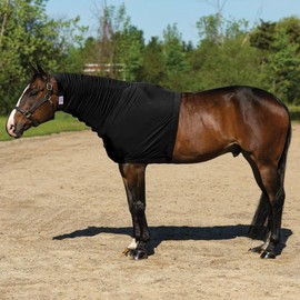 UltraFlex Horse Sleazy Slickers |Protection Horse Slinky | Horse Sleazy Dirt & Dust Defense | Sleezy for Horses Needs | Full Zip Hood (Faceless) | Color Black | Size Large