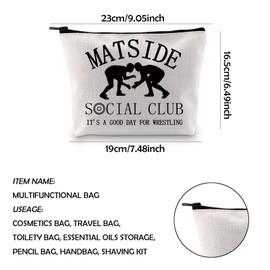 WCGXKO Wrestling Match Team Merchandise It’s A Good Day For Wrestling Zipper Pouch Makeup Bag (MATSIDE)