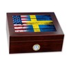 ExpressItBest Premium Desktop Humidor - Glass Top - Flag of