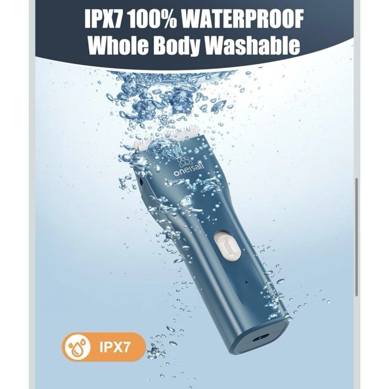 oneisall Cat Clippers Cordless Waterproof Quiet Pet Shaver for Matted
