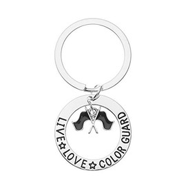 Infinity Collection Keychain - Girls Live Love, Flag Jewelry - Color Guard Gifts for Teens and Girls