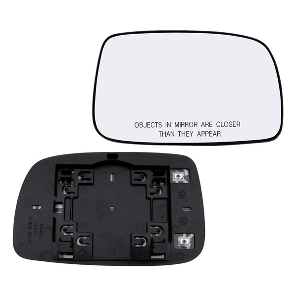 Passenger Right Side Mirror Glass Assembly With Plastic Back Plate