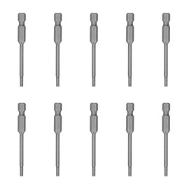 10 Pieces 2.5 mm Hex Scoket Electric Screwdriver Bits Magnetic Head S2 Alloy Steel Hardware Tools Magnetic Long Drill Screwdriver Bit Set for Electric Drills