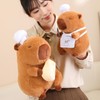 Karoeiwa Capybara Plush with Cooking Chef Hat Holding Cheese 9.8
