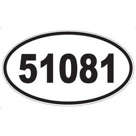 US Decal, Inc. Number 51081 Oval Sticker
