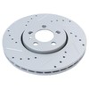 TRQ Front and Rear Performance Brake Rotors Set Premium G-Coated