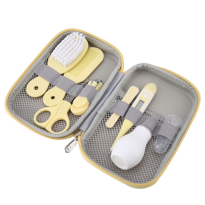 8pcs Convenient Daily Baby Nail Clipper Scissors Hair Brush Comb
