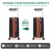 CONCEPTEN Expandable Luggage Sets, Suitcase, Carry On Luggage 22x14x9 Airline