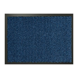 KAV Washable Doormat Dirt Traps - Durable Non-Slip Doormats for Indoor and Outdoor - Large Floor Mats for Front and Back Door, Home, Office - Perfect Dust Absorbing (Blue/Black, 60