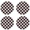 4 PCS Black Acrylic Cup Coasters, 9.5cm Round Acrylic Coasters,