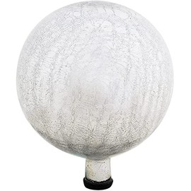 Oakestry G12-S-C Gazing, Silver 12 inch Glass Garden Globe Ball Sphere, 12