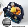 Butterfly Insulated Lunch Box for Women Blue Lunch Tote Bag