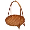 Cabilock Bamboo Easter Basket with Handles Woven Basket for Fruit