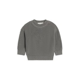 Colored Organics Baby and Kids Organic Cotton Knit Sweater - Long Sleeve Knit Pullover - Heather Charcoal - 2T