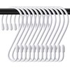 JatilEr Pack of 12 S Hooks, White, 8 cm S