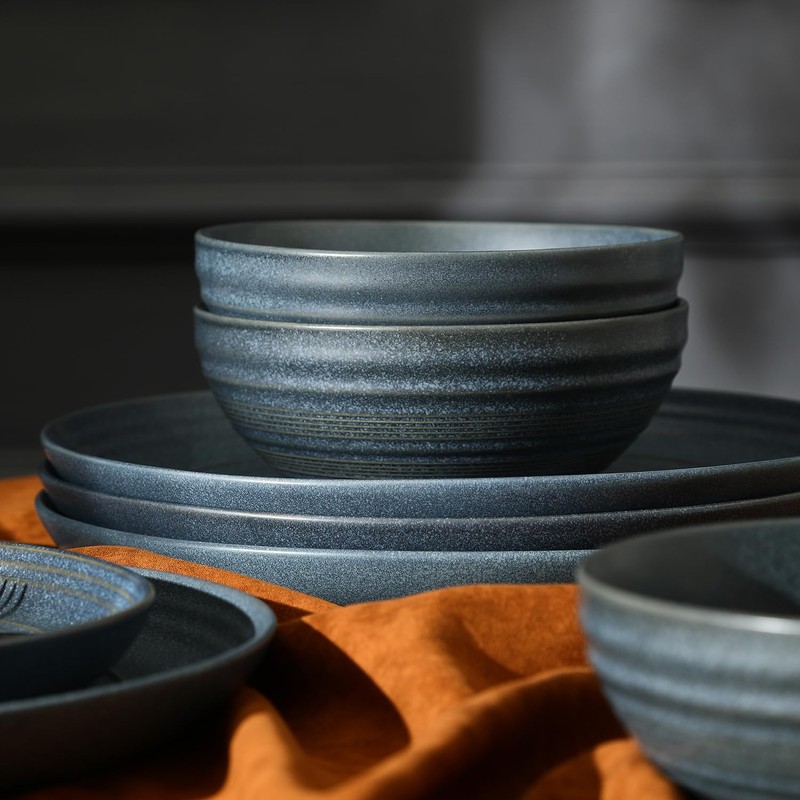 Stone Lain Elio 24-Piece Dinnerware Set Stoneware, Plates and Bowls