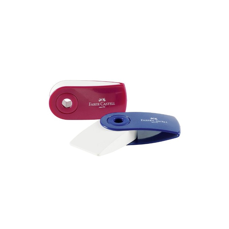 Faber-Castell 182411 Eraser (Blue, Red, 2 Pieces)