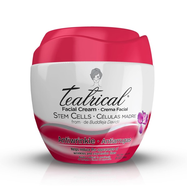 TEATRICAL Anti-Wrinkle Cream with Buddleja Davidii Stem Cells, Floral, 8 Ounce