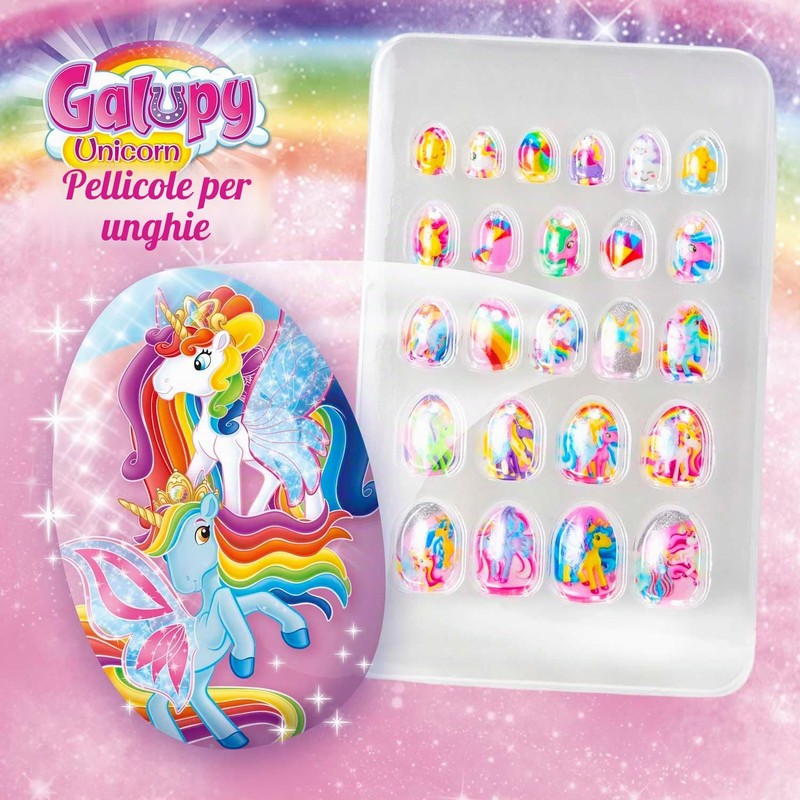 CRAZE Sticker per Unghie Galupy, Confezione da 4-96 Unghie Finte