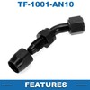 A ABSOPRO Male Flare Reducer Hose Fitting Adapter TF-1001-AN10 45°