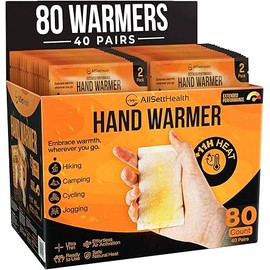Natural Hand Warmers - 40 Pairs (80 Warmers) - Air Activated 11 Hours of Consistent Natural Heat Handwarmers Pack - Easy Activation | Portable Hot Hands Hand Warmers Disposable Bulk, Hot Heat Pack