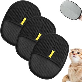 Shengruili Pack of 3 Fur Magnet Gloves, Reusable, Breathable Pet Hair Remover, Pet Grooming Gloves, Static Hair Removal Gloves for Pets, Smooth and Healthy Fur