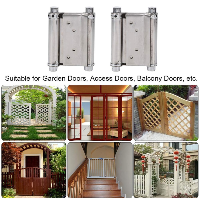 Double Action Spring Hinge, 2 Pack 3in Stainless Steel Double