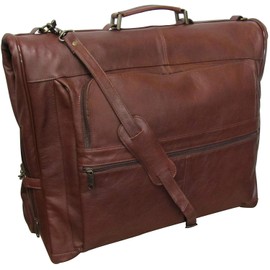 Amerileather Leather Three-Suit Garment Bag Terrazzo Brown