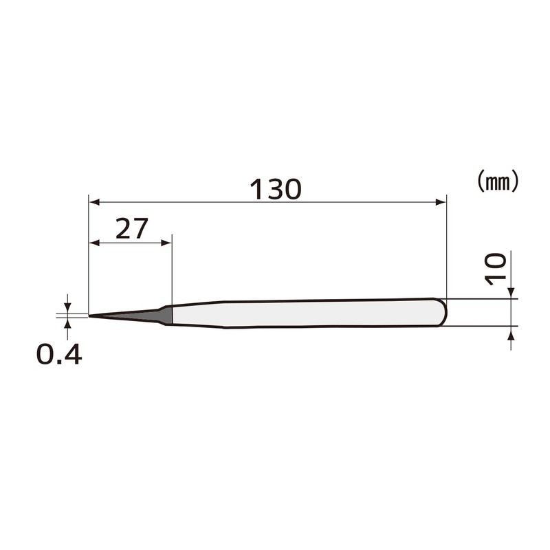 Engineer PTZ-45 ESD Tweezers, Anti-Static Treatment, Tapered Type, 5.1 inches