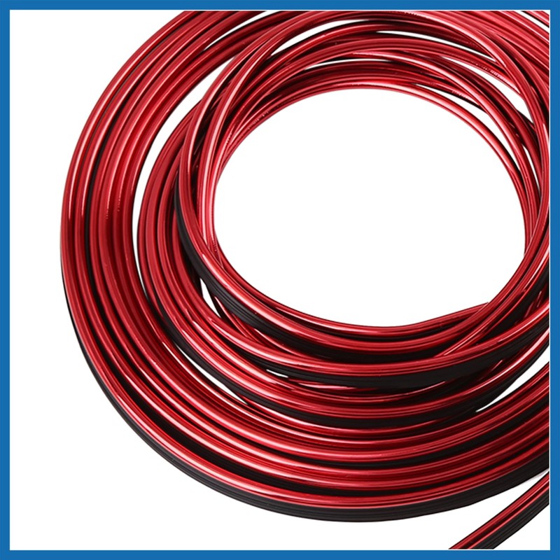 A ABSOPRO 5m Red Chrome Car Interior Exterior Decoration Trim