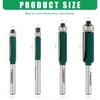 Knoweasy Professional Flush Trim Router Bit Set with 1/4 Inch