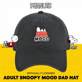 Concept One Peanuts Snoopy - Gorro de béisbol para Adultos con ala Curvada, Rosado, (Mood), One Size