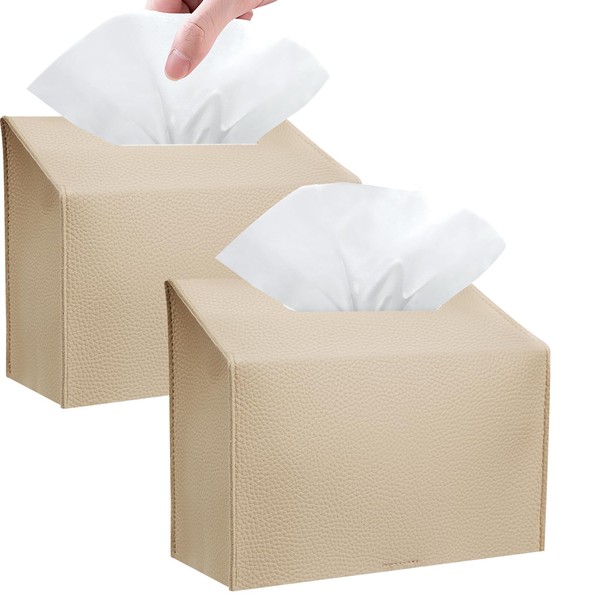 Tissue Box Cover Holder Compatible with Kleenex Disposable Paper Hand