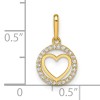Million Charms 14k Yellow Gold Small CZ Heart Valentine Charm