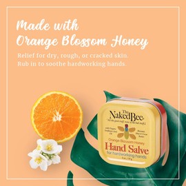 The Naked Bee Hand & Cuticle Healing Salve 45g. Beeswax & Shea Butter Skin Care for Dry Hands & Cuticle Treatment. Dry Hand Cream, Cuticle Cream & Cuticle Softener. Cuticle & Hand Salve.