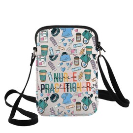 G2TUP Nurse Practitioner Shoulder Bag, Multicolor, 2.2L, Unisex-Adults, Sling, Cross-Body, Canvas, Graduation Gift