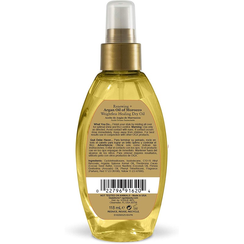 Ogx Moroccan Argan Oil Weightless Dry Oil 4 Ounce (118ml)